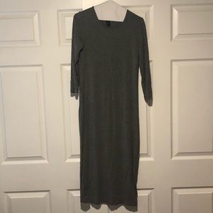 H&M gray jersey 3/4 sleeve dress